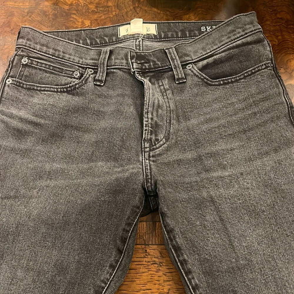 Madewell skinny jeans. Faded black.